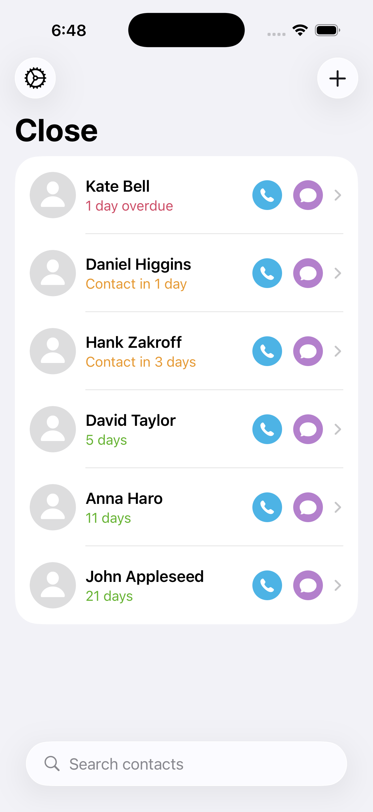 Close app screenshot